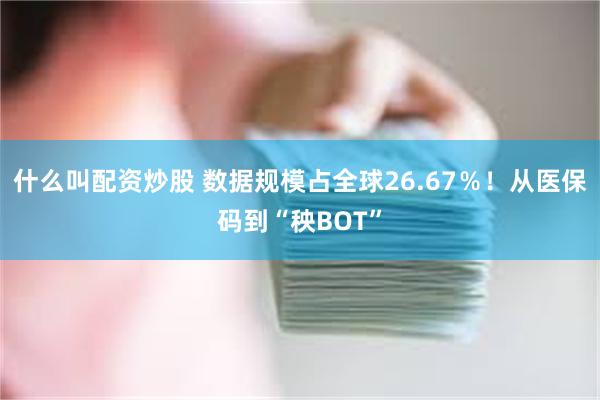 什么叫配资炒股 数据规模占全球26.67％！从医保码到“秧BOT”